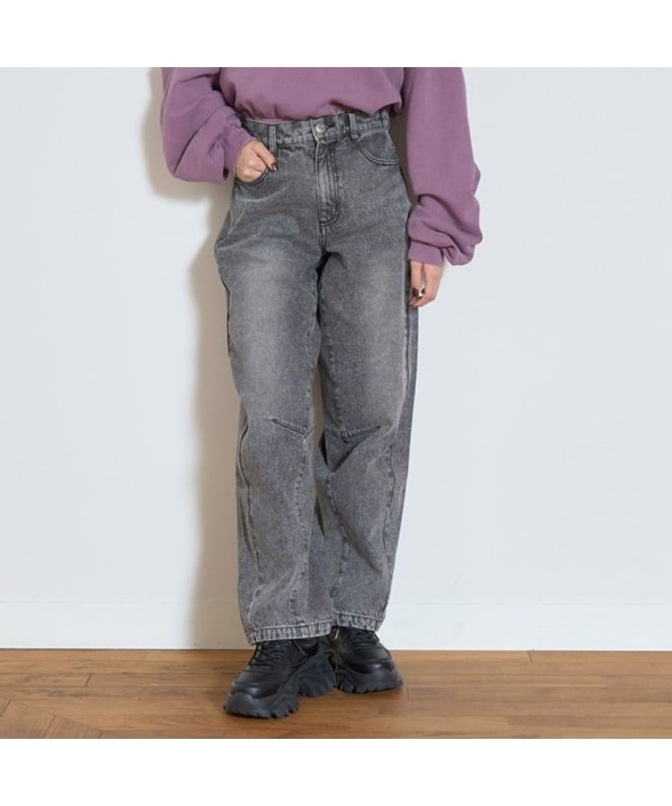 ラブトキシック・エル ティー エックス シー(Lovetoxic LTXC)のルーズワイドデニムパンツ11oz グレー(012)