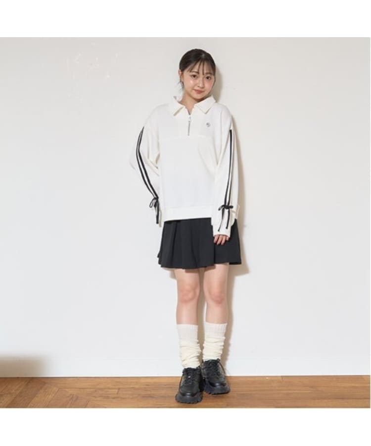 ラブトキシック・エル ティー エックス シー(Lovetoxic LTXC)のハーフZIPプリーツSETUP アイボリー(104)