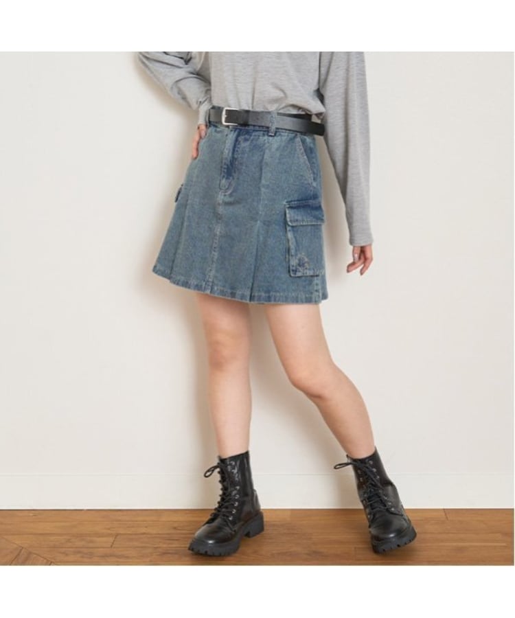 ラブトキシック・エル ティー エックス シー(Lovetoxic LTXC)の【LTXC】ベルト付カーゴボックススカパン ブルー(091)