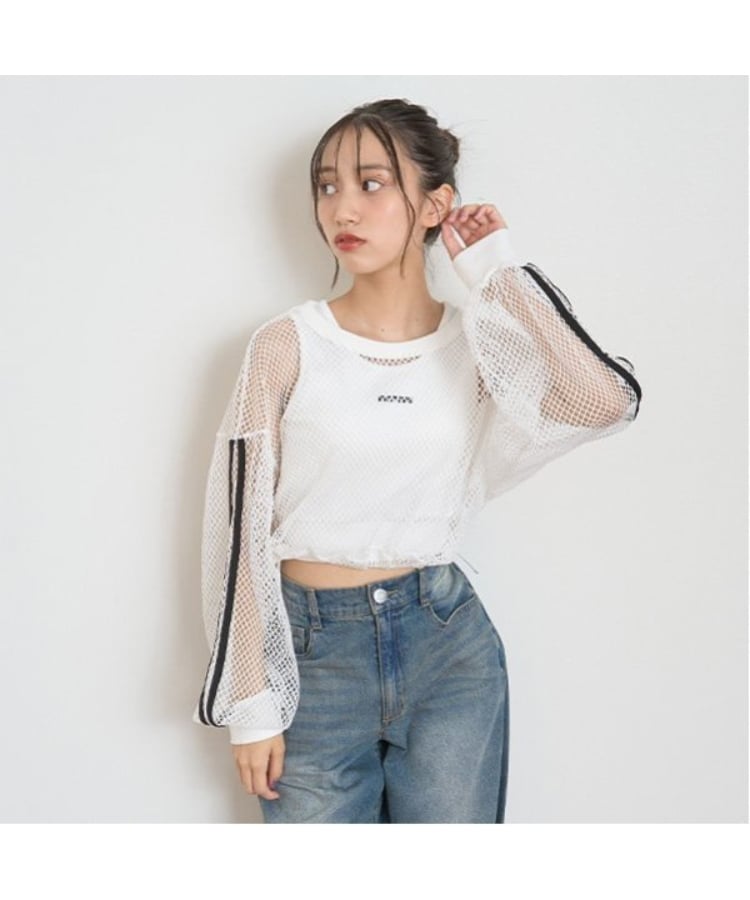 ラブトキシック・エル ティー エックス シー(Lovetoxic LTXC)の【LTXC】メッシュ長袖TシャツインナーSET オフホワイト(003)
