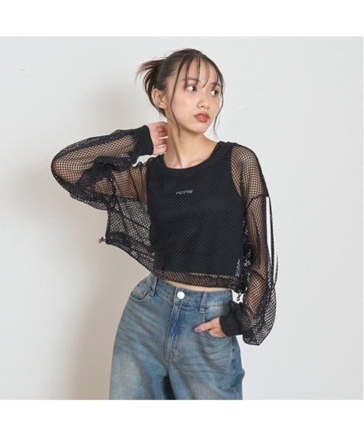 ラブトキシック・エル ティー エックス シー(Lovetoxic LTXC)の【LTXC】メッシュ長袖TシャツインナーSET ブラック(219)