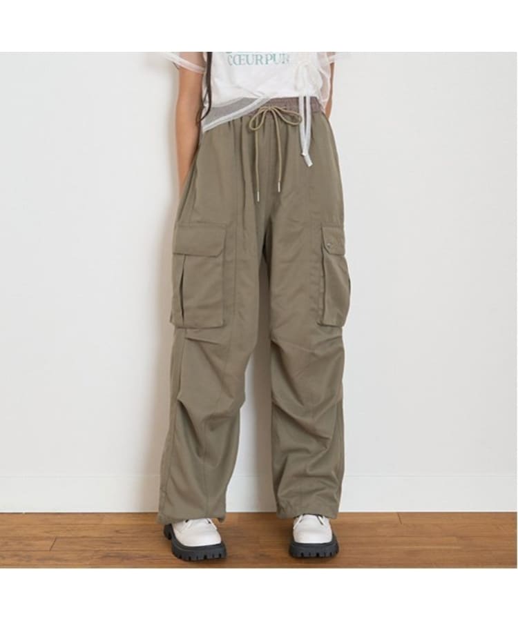 ラブトキシック・エル ティー エックス シー(Lovetoxic LTXC)の【LTXC】ドローコードカーゴパンツ カーキ(027)