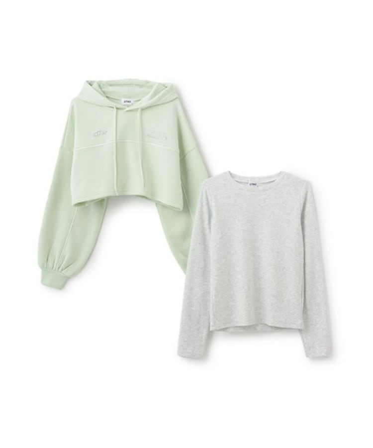 ラブトキシック・エル ティー エックス シー(Lovetoxic LTXC)の【LTXC】裏起毛クロップドパーカインナーSET13