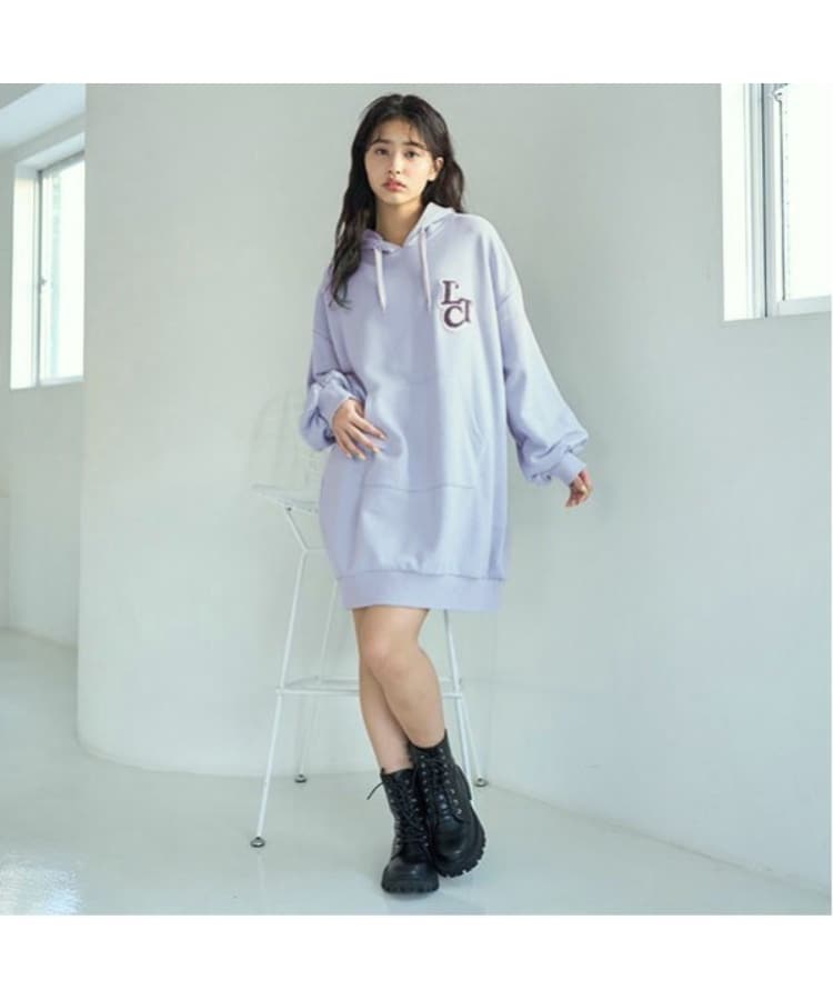 サガラワンポパーカワンピース(ミドルワンピース) | Lovetoxic サガラワンポパーカワンピース(ミドルワンピース) | Lovetoxic