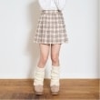ラブトキシック・エル ティー エックス シー(Lovetoxic LTXC)の【起毛】チェックプリーツスカパン アイボリー(104)