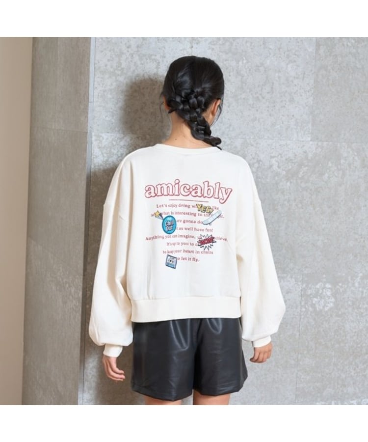 ラブトキシック・エル ティー エックス シー(Lovetoxic LTXC)の裏起毛バックワッペンプルオーバー アイボリー(104)