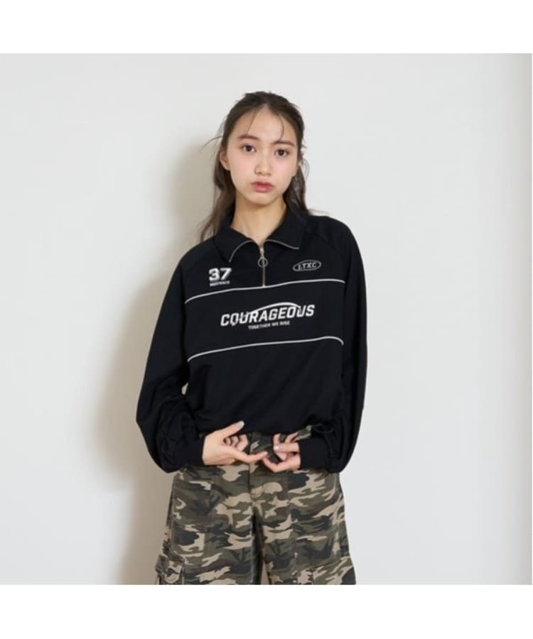 ラブトキシック・エル ティー エックス シー(Lovetoxic LTXC)の【LTXC】ハーフZIPプルオーバー ブラック(219)