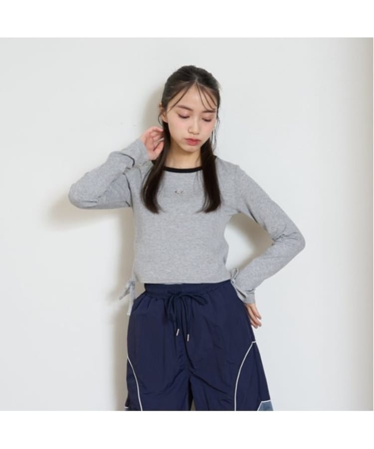 ラブトキシック・エル ティー エックス シー(Lovetoxic LTXC)のサイドドロスト長袖Tシャツ グレー(112)