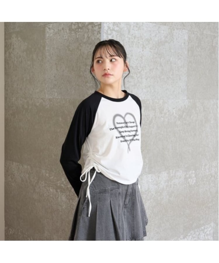 ラブトキシック・エル ティー エックス シー(Lovetoxic LTXC)の【LTXC】アソートラグラン長袖Tシャツ ブラック(219)