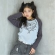 ラブトキシック・エル ティー エックス シー(Lovetoxic LTXC)の【LTXC】アソートラグラン長袖Tシャツ サックスブルー(090)