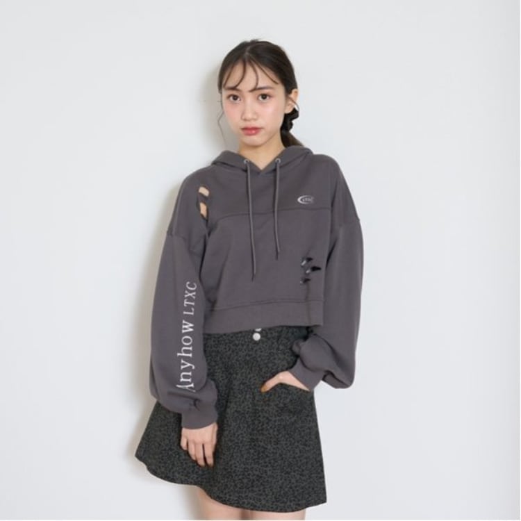 ラブトキシック・エル ティー エックス シー(Lovetoxic LTXC)の【LTXC】ダメージクロップドパーカ パーカー