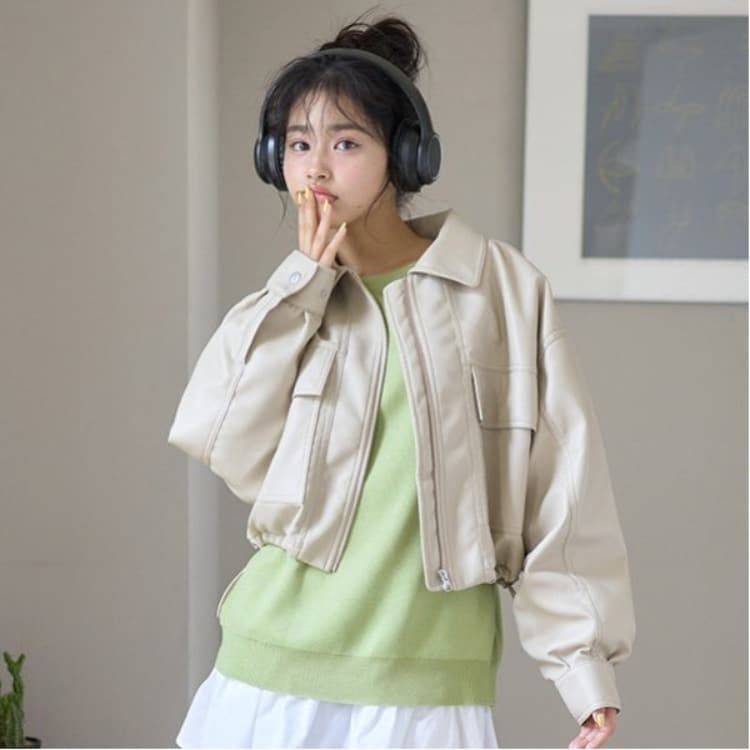 ラブトキシック・エル ティー エックス シー(Lovetoxic LTXC)のFレザーショートブルゾン ブルゾン/ジャンバー