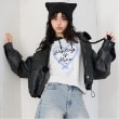 ラブトキシック・エル ティー エックス シー(Lovetoxic LTXC)のFレザーショートブルゾン ブラック(219)