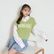 ラブトキシック・エル ティー エックス シー(Lovetoxic LTXC)のレイヤードニット ライトグリーン(120)