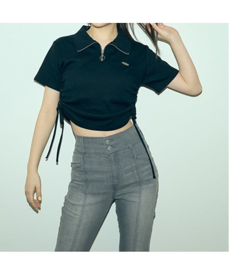 ラブトキシック・エル ティー エックス シー(Lovetoxic LTXC)のハーフZIPドロストT ブラック(219)