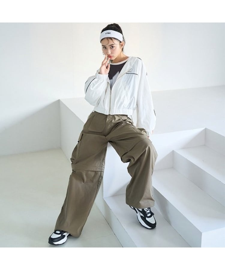 ラブトキシック・エル ティー エックス シー(Lovetoxic LTXC)の【LTXC】【撥水】2WAYハーフカーゴパンツ カーキ(027)