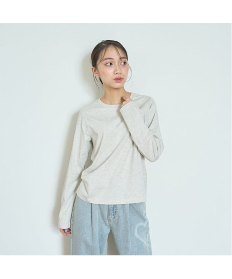ラブトキシック・エル ティー エックス シー(Lovetoxic LTXC)の【ベーシック】【GOODPRICE】C100%長袖Tシャツ ライトグレー(211)