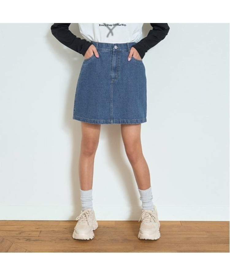ラブトキシック・エル ティー エックス シー(Lovetoxic LTXC)の【ベーシック】デニム・ツイル台形スカパン ネイビー(094)