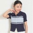 ラブトキシック・エル ティー エックス シー(Lovetoxic LTXC)の【アラエル】半袖ZIPニット ネイビー(094)