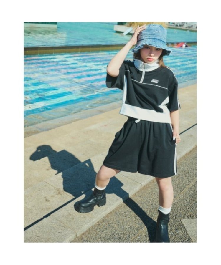 ラブトキシック・エル ティー エックス シー(Lovetoxic LTXC)の【LTXC】速乾ハーフZIP SET ブラック(219)