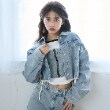 ラブトキシック・エル ティー エックス シー(Lovetoxic LTXC)のクロップドGジャン ブルー(091)
