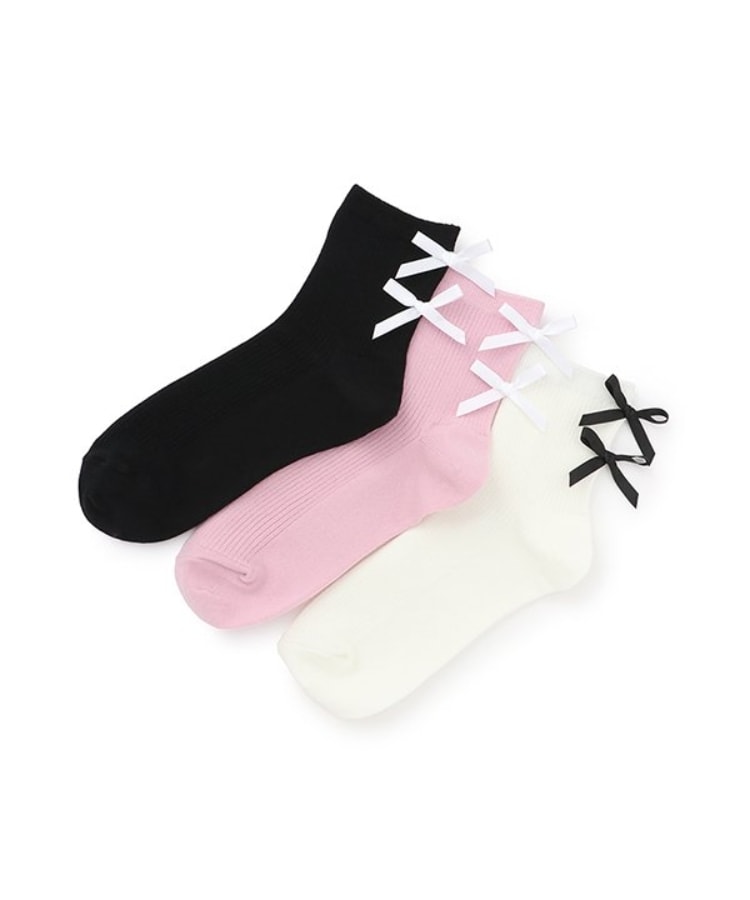 ラブトキシック・エル ティー エックス シー(Lovetoxic LTXC)のリボンつきリブクルーソックス4