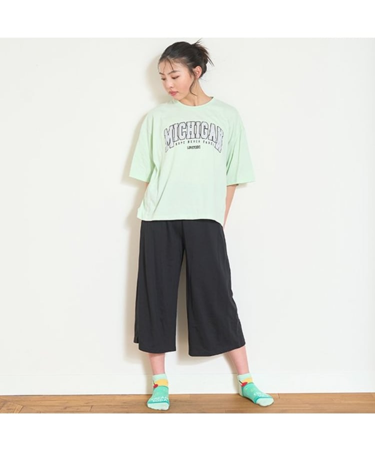 ラブトキシック・エル ティー エックス シー(Lovetoxic LTXC)の半袖7分丈パンツ上下 ライトグリーン(120)