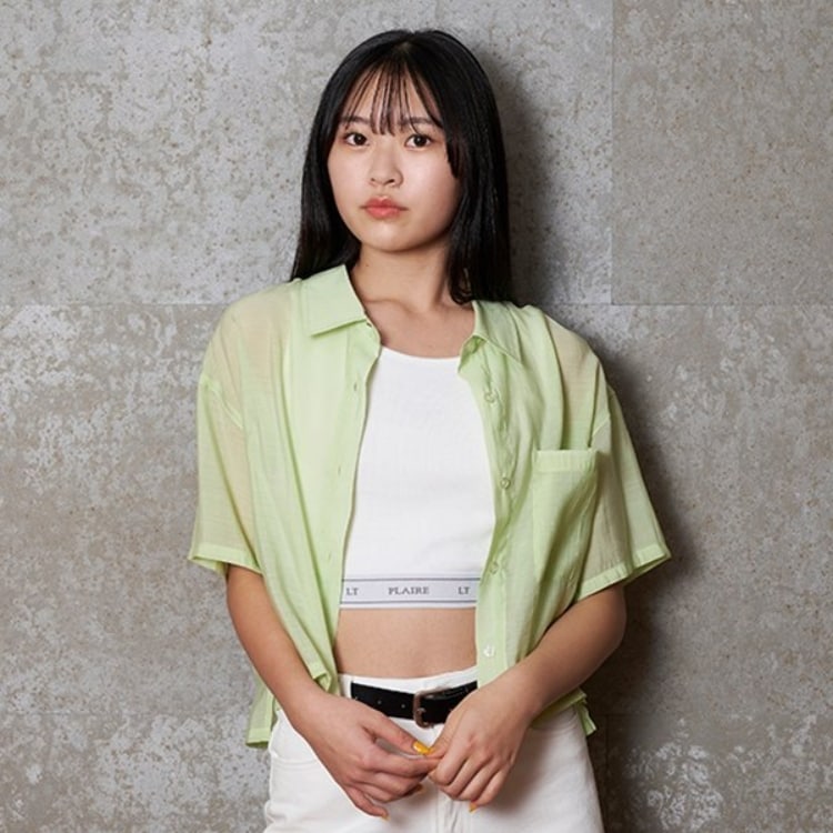 ラブトキシック・エル ティー エックス シー(Lovetoxic LTXC)のインナーつき半袖シアーシャツ シャツ・ブラウス