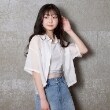 ラブトキシック・エル ティー エックス シー(Lovetoxic LTXC)のインナーつき半袖シアーシャツ オフホワイト(003)
