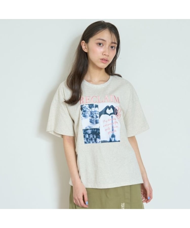 ラブトキシック・エル ティー エックス シー(Lovetoxic LTXC)の【7days】パリ転写プリントTシャツ ライトグレー(211)
