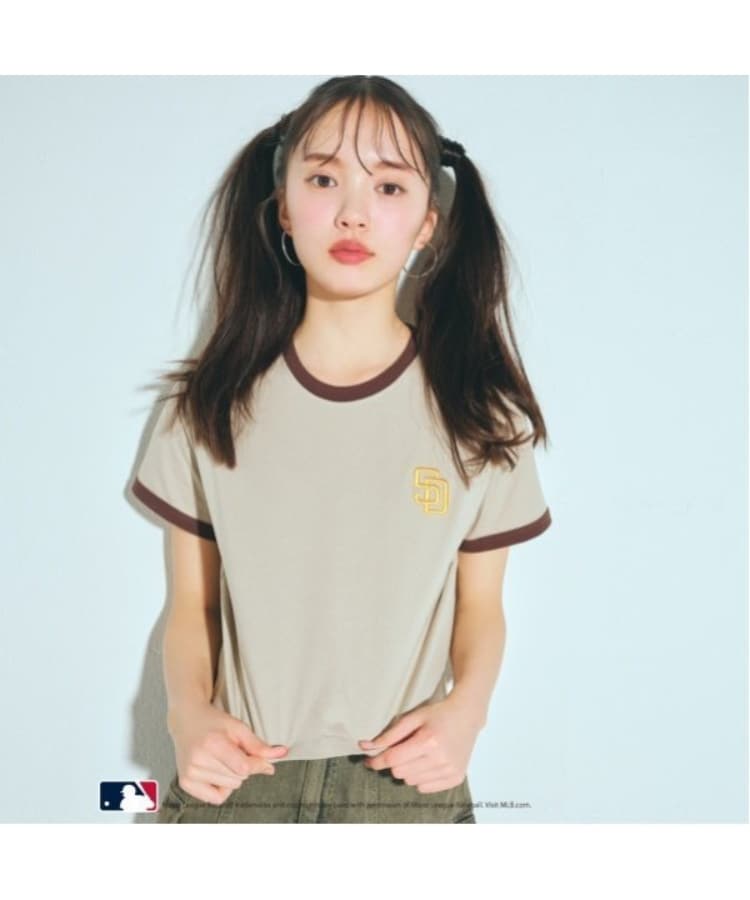 ラブトキシック・エル ティー エックス シー(Lovetoxic LTXC)の【MLB】【速乾】クロップドT ベージュ(052)