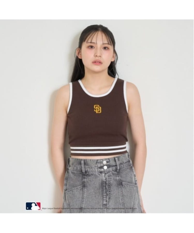 ラブトキシック・エル ティー エックス シー(Lovetoxic LTXC)の【MLB】【速乾】カップつきタンク ブラウン(043)