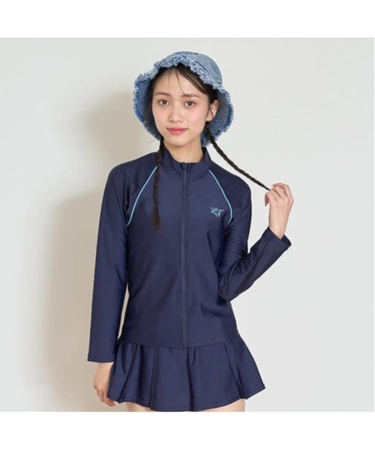 ラブトキシック・エル ティー エックス シー(Lovetoxic LTXC)の長袖フルジップラッシュ サックスブルー(090)