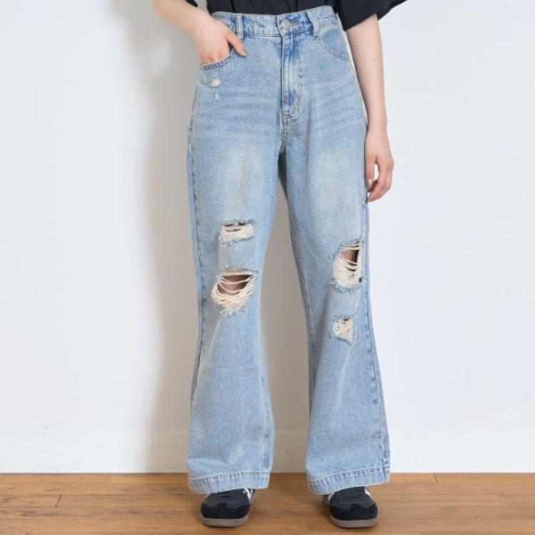 ラブトキシック・エル ティー エックス シー(Lovetoxic LTXC)の【LTXC】ダメージデニムワイドパンツ その他