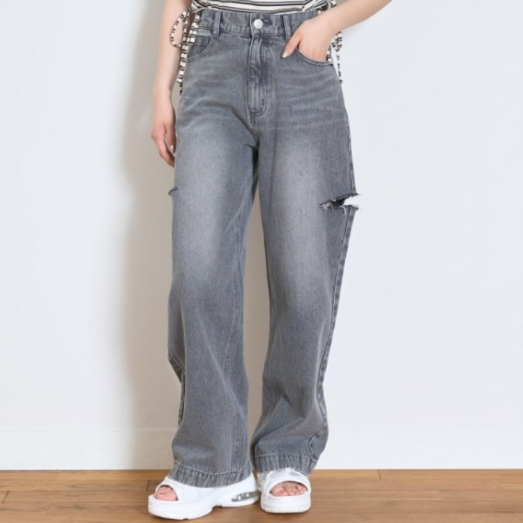 ラブトキシック・エル ティー エックス シー(Lovetoxic LTXC)の【LTXC】ダメージデニムワイドパンツ その他