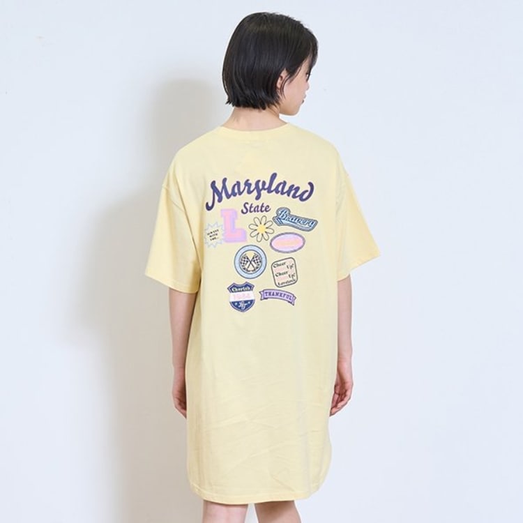 ラブトキシック・エル ティー エックス シー(Lovetoxic LTXC)の【接触冷感】バックワッペンワンピ ミドルワンピース