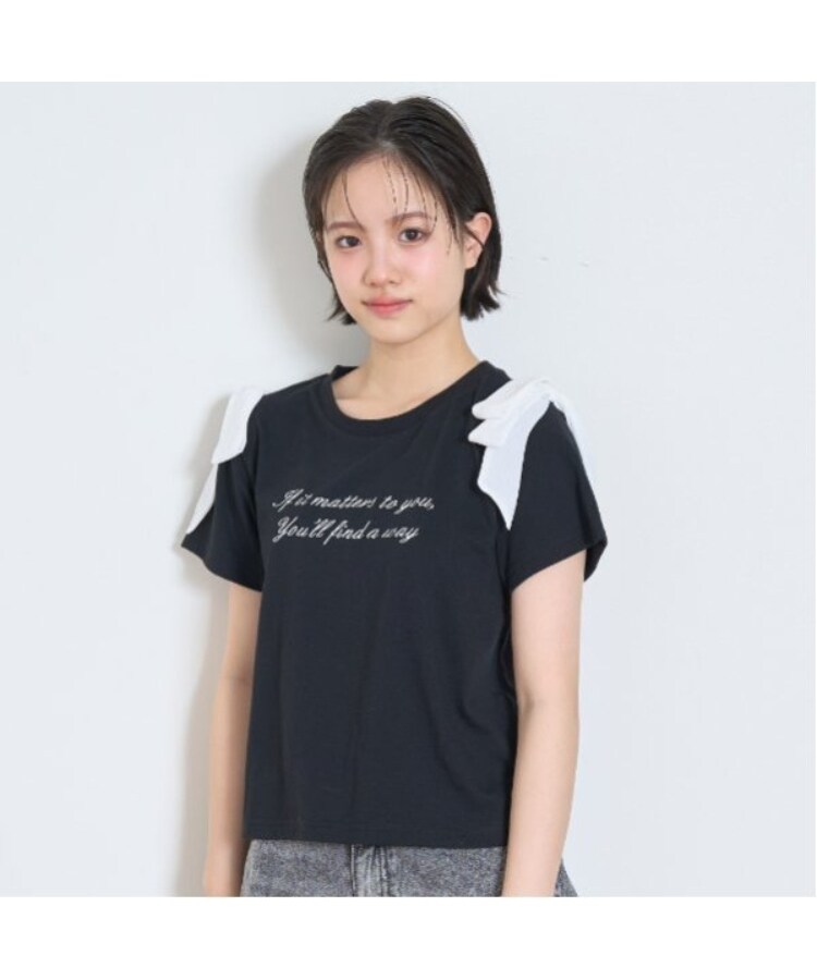 ラブトキシック・エル ティー エックス シー(Lovetoxic LTXC)の肩リボン半袖Tシャツ1