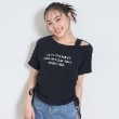 ラブトキシック・エル ティー エックス シー(Lovetoxic LTXC)のワンショルドロストTシャツ ブラック(219)