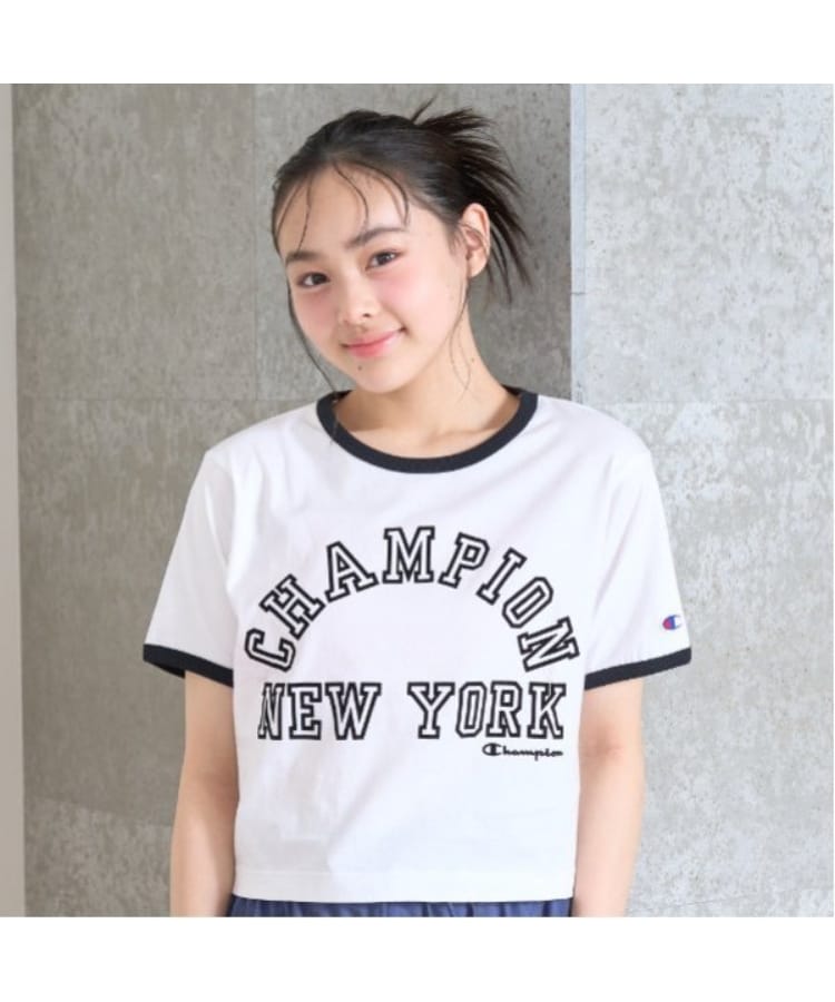 ラブトキシック・エル ティー エックス シー(Lovetoxic LTXC)の【Champion】リンガー半袖Tシャツ オフホワイト(003)