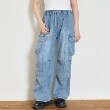 ラブトキシック・エル ティー エックス シー(Lovetoxic LTXC)の【接触冷感】デニムカーゴパンツ ブルー(091)