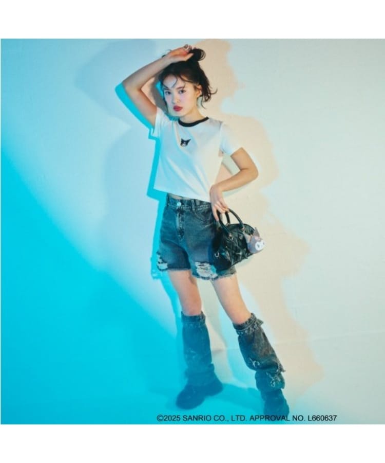 ラブトキシック・エル ティー エックス シー(Lovetoxic LTXC)の【マイメロディ・クロミ】ダメージショートパンツ1