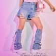ラブトキシック・エル ティー エックス シー(Lovetoxic LTXC)の【マイメロディ・クロミ】ダメージショートパンツ ブルー(091)