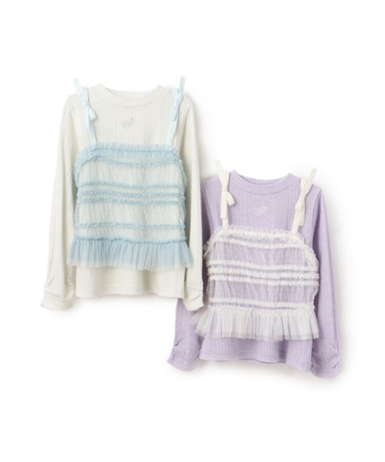 メゾピアノ(mezzo piano)のチュールビスチェ＆長袖Tシャツセット10