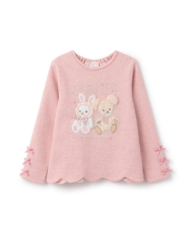 メゾピアノ(mezzo piano)の★裾スカラップベスティーズTシャツ ピンク(071)