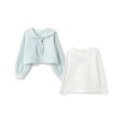 メゾピアノ(mezzo piano)のセーラー短丈プルオーバー＆長袖Tシャツセット2