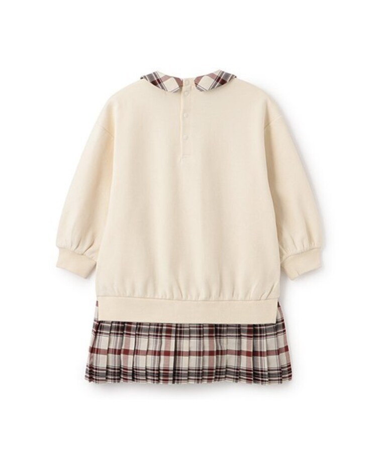 ☆裾プリーツ 衿つきドッキングカットワンピース(ミドル ☆裾プリーツ 衿つきドッキングカットワンピース(ミドル