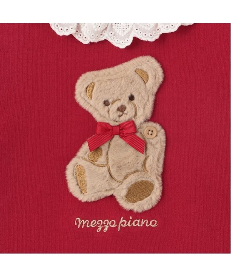 メゾピアノ(mezzo piano)のテディベア　長袖Tシャツ3
