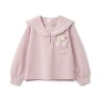 メゾピアノ(mezzo piano)の【人気商品再入荷】【直営店で取り扱い無し】クマポケット　セーラ-カラー長袖Ｔシャツ ピンク(071)