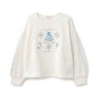 メゾピアノ(mezzo piano)の【人気商品再入荷】【直営店で取り扱い無し】スノークイーンモチーフ　トレーナー オフホワイト(003)
