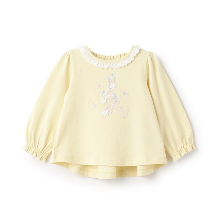 メゾピアノ(mezzo piano)のフラワー音符　長袖Tシャツ その他